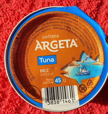 Pašteta Argeta Tuna - Ingredients - hr