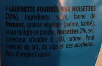 Napolitanke nougat - Ingredients - fr