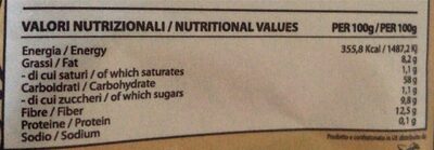 Instant oatmeal - Informació nutricional - it