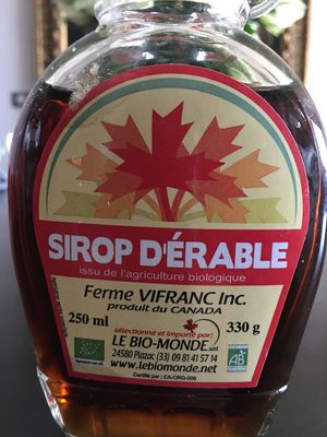 Sirop D'érable - Ingredienser - fr
