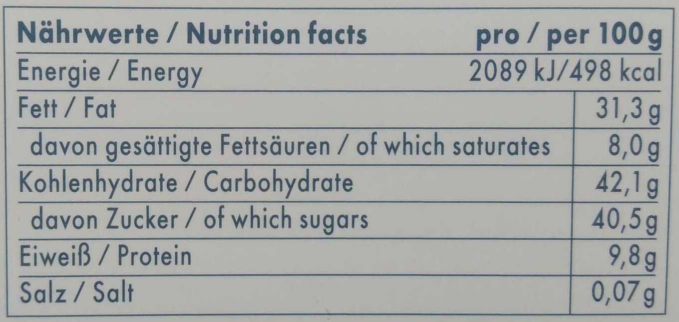 Cheesecake - Nutrition facts - de