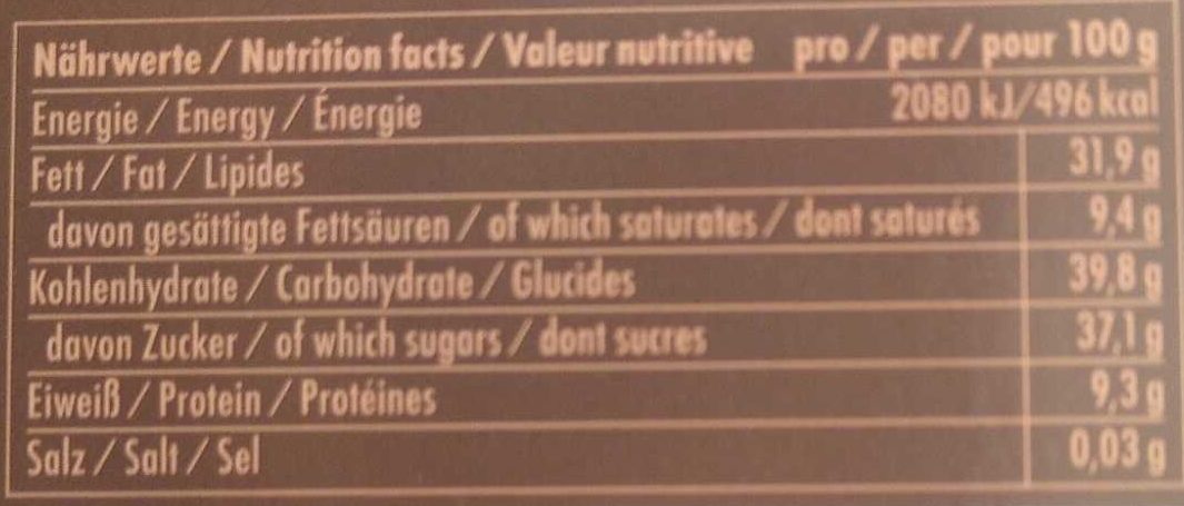 Double Chocolate - Nutrition facts - de