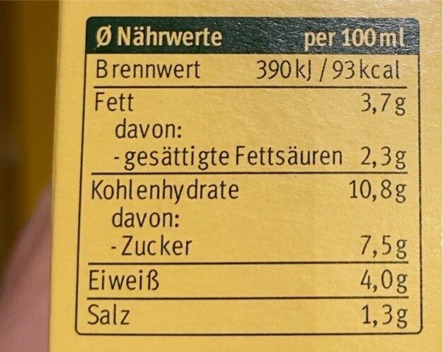 Sauce a la Hollandaise - Nährwertangaben
