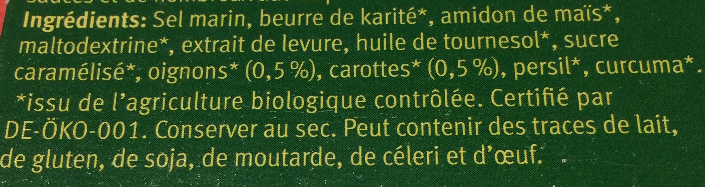 Bouillon Vegetal Cubes Sans Huile De Palme - Ingrediënten - fr