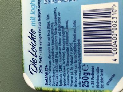 Die Leichte, Mit Joghurt - Zutaten - fr
