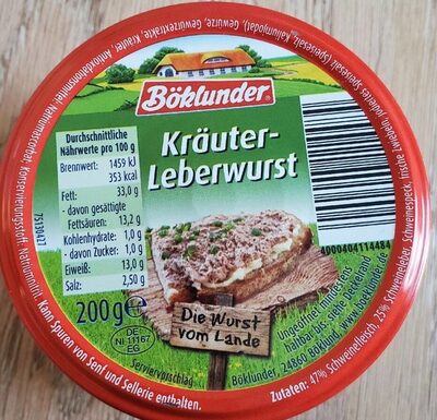 Kräuter-Leberwurst - Ingredients - de