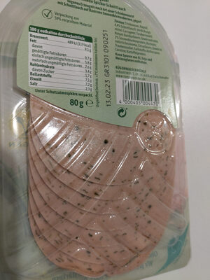 Veganer Schinkenspicker mit Schnittlauch - Recycling instructions and/or packaging information - de