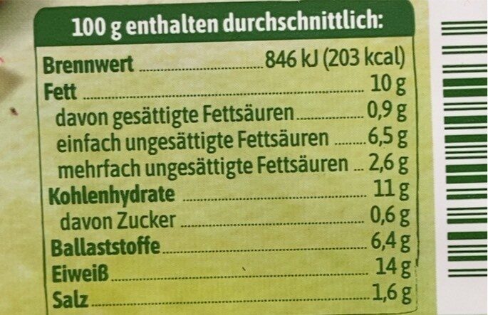 Vegane Mühlen Nuggets Klassisch - Nutrition facts - de