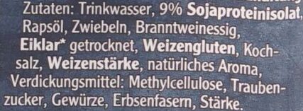 Vegetarische Mühlen Bratwurst - Ingredients - de