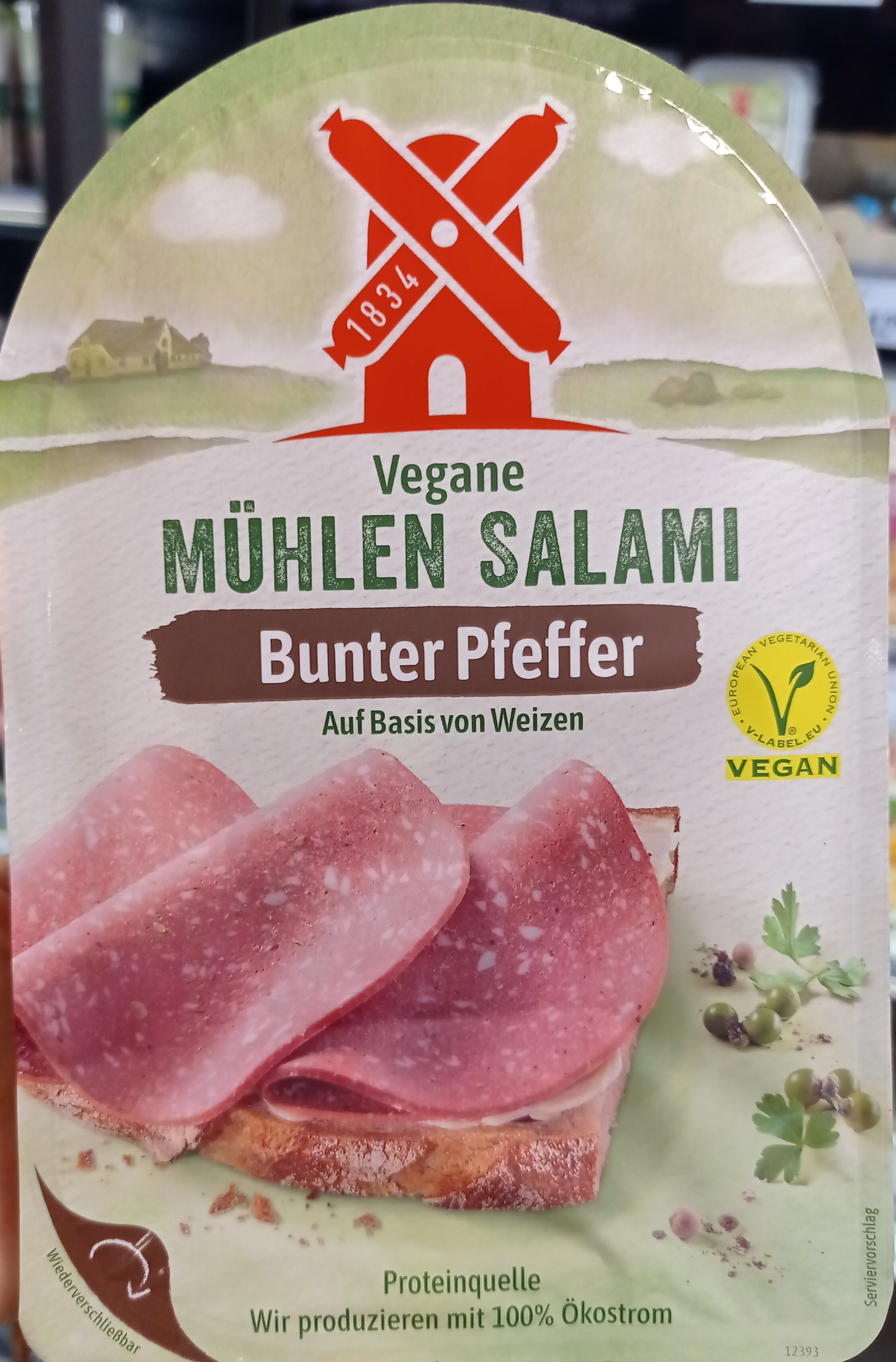 Vegane Mühlen Salami bunter Pfeffer - Product - de