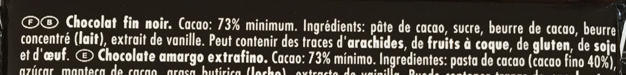 Chocolat noir extra fin - Ingrediënten - fr