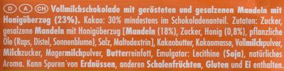 Ritter Sport Honig-Salz-Mandel - Zutaten