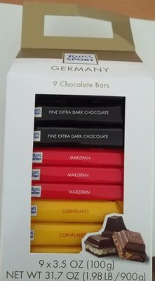 9 chocolate Bars - Produkt