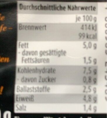 Volle Kelle - Nutrition facts