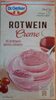 Rotwein Creme - Product