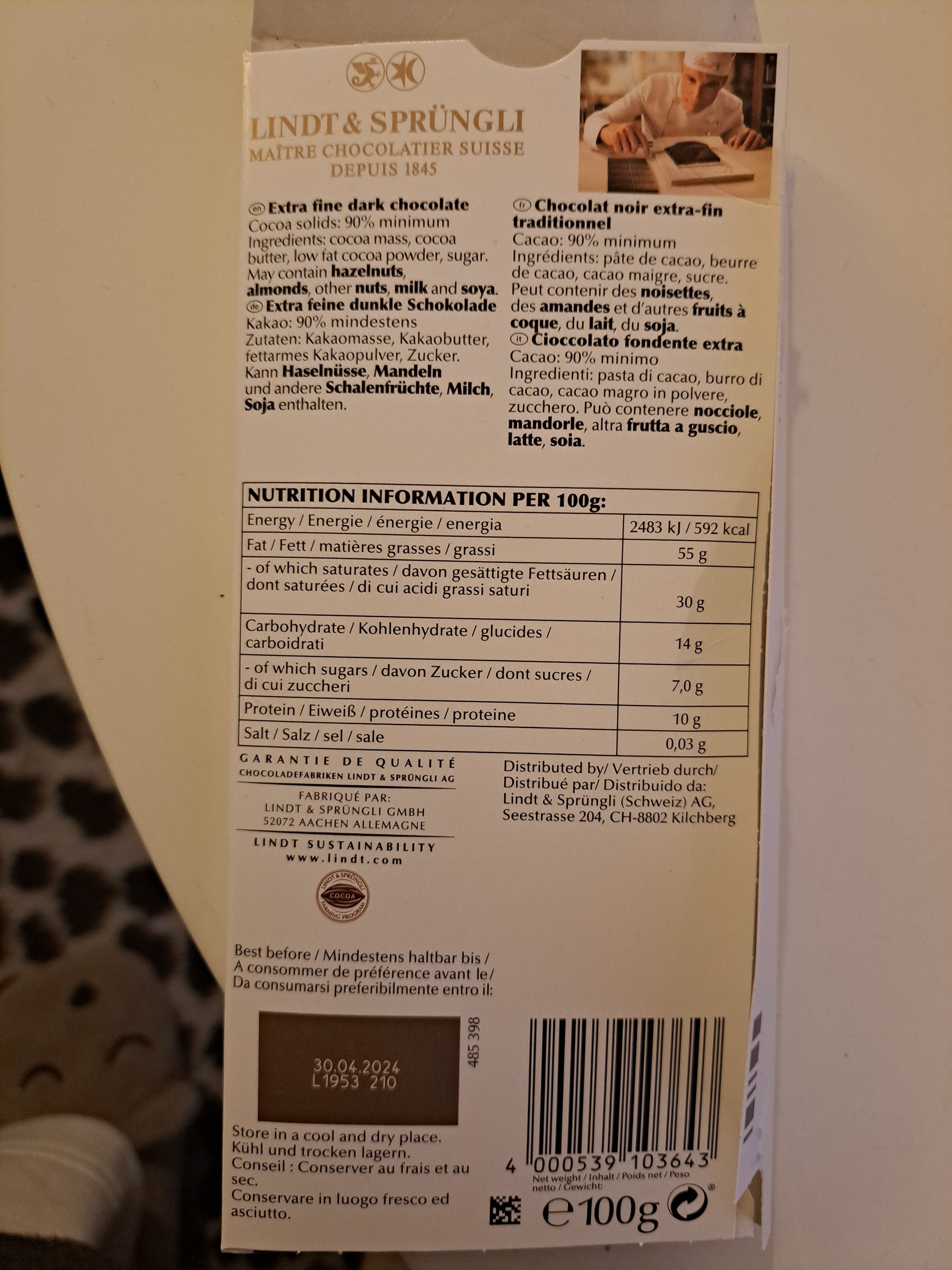 Noir Prodigieux 90% - Istruzioni per il riciclaggio e/o informazioni sull'imballaggio - fr