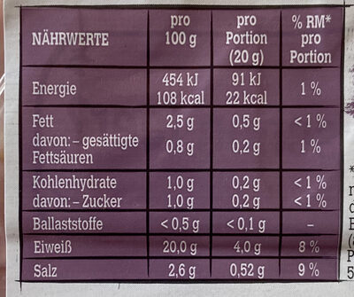 Finesse Schinkenaufschnitt Mit Belém- Pfeffer - Nutrition facts - de