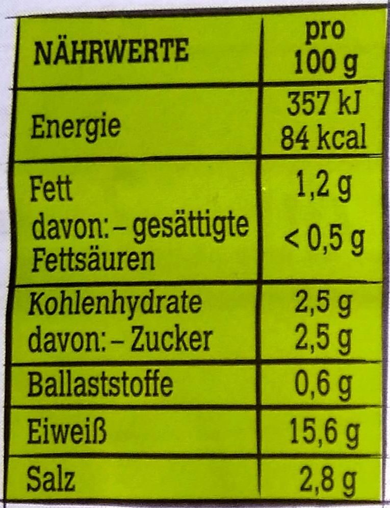 Finesse Hähnchen mit Spinat - Nutrition facts - de