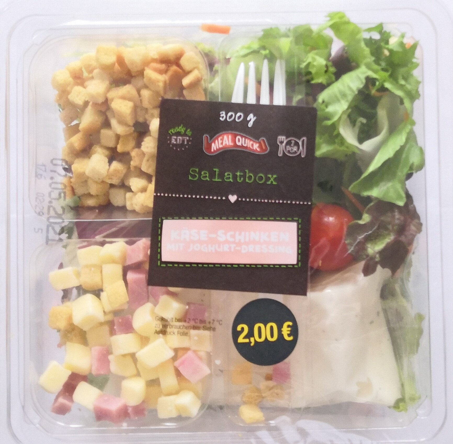 Meal Quick Salatbox Käse-Schinken mit Joghurt-Dressing - Produkt