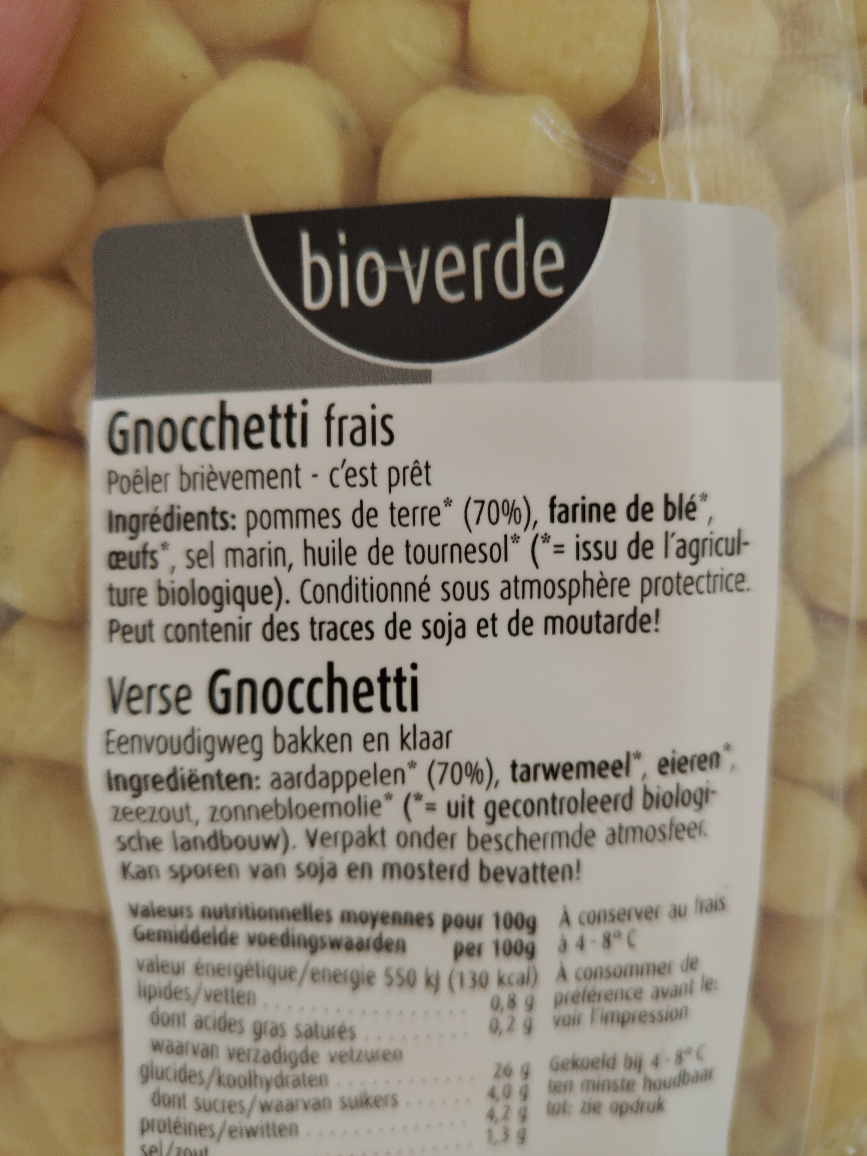 Gnochetti frais - Ingrédients