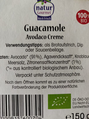 Guacamole - Ingredients - de