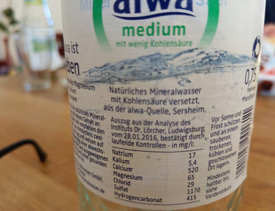 Alwa medium - Ingredienser - de