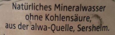 Liste des ingrédients du produit Naturelle Alwa 0,75 l