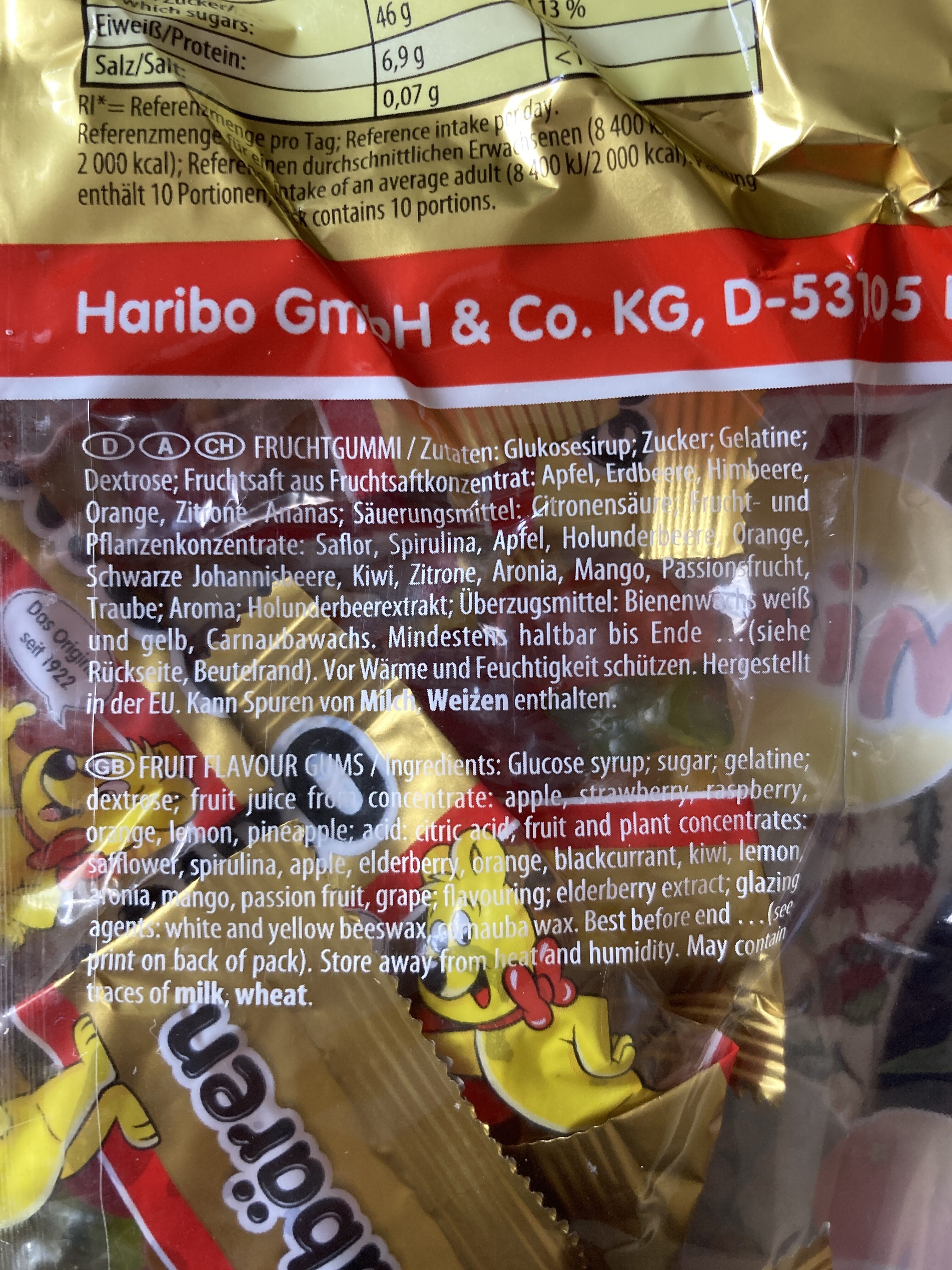 Haribo Goldbären - Ingredients - de