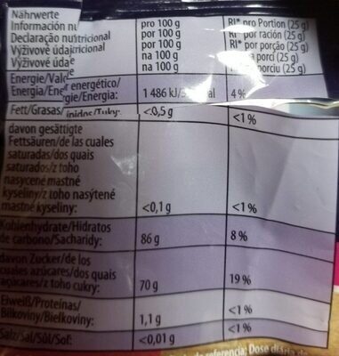 Haribo Berries - Nutrition facts