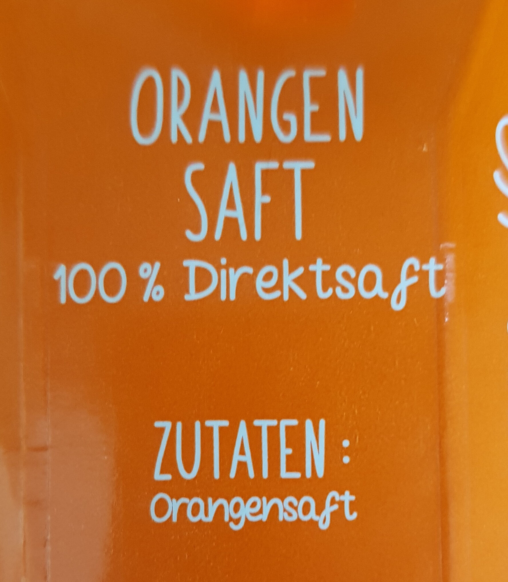 Orangensaft - Zutaten