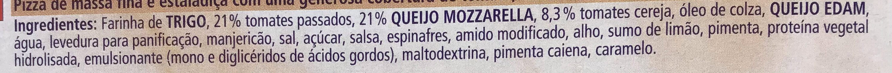 Ristorante Pizza Mozzarella - Ingredientes