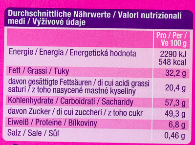 Alpia Knusprige Weiße - Nutrition facts - de