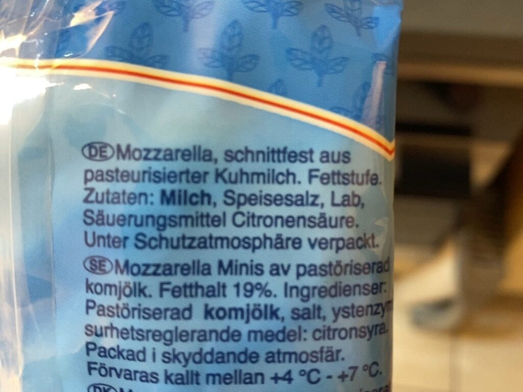 Mozzarella Minis - Zutaten - en