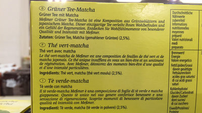 Thé vert-matcha - Ingredienti - fr