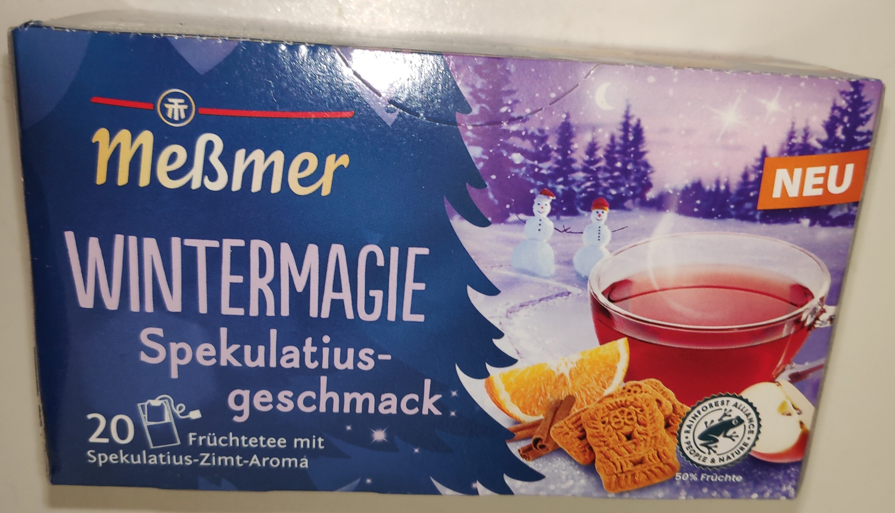 Teebeutel Früchtetee mit Spekulatius-Zimt-Geschmack 'Wintermagie' - Produkt