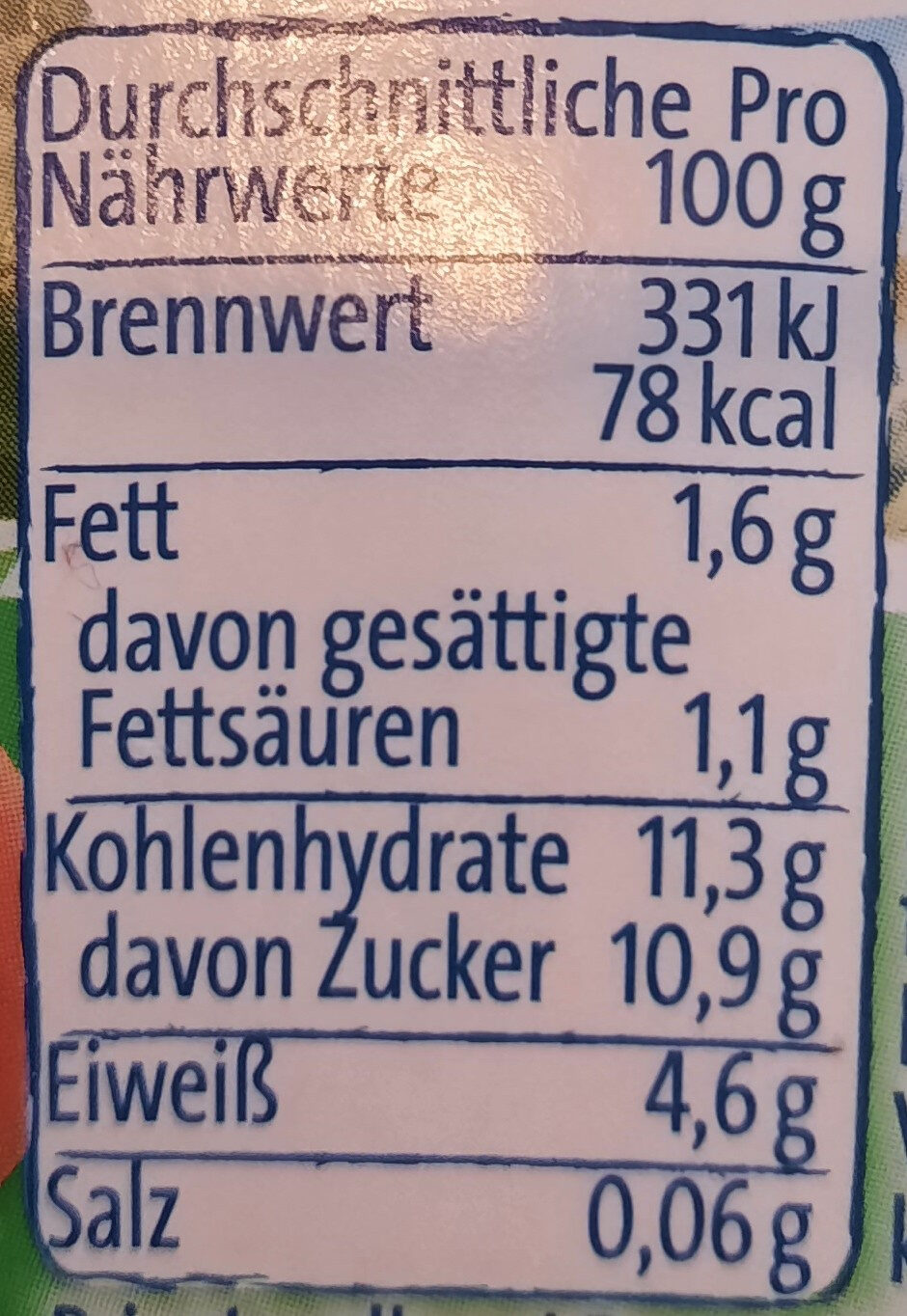 Biene Maja Joghurt mild Pfirsich Banane - Nutrition facts - de