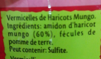 Vermicelles - Ingredients - fr