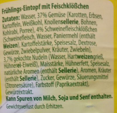 Dose - Frühlingseintopf - Ingrediënten - de