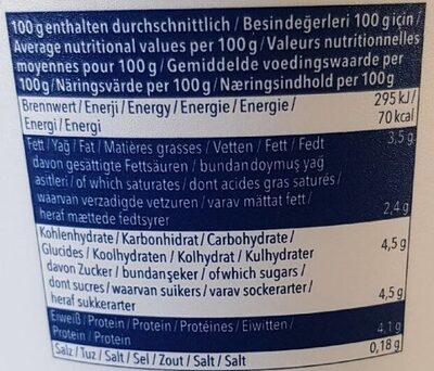 Yogurdu - Nutrition facts - de