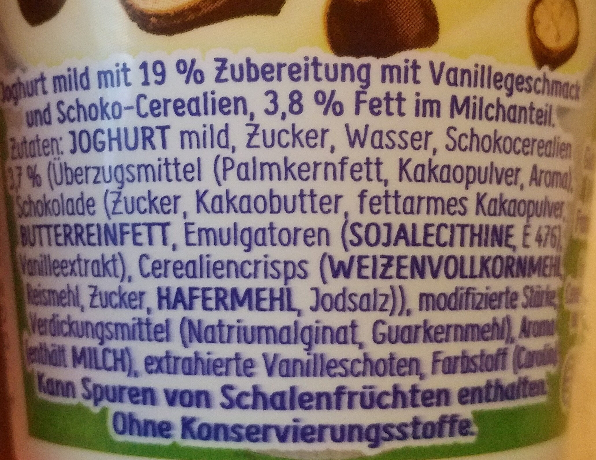 Almighurt - Schokoballs Crunchy Vanilla - Ingredienser - de