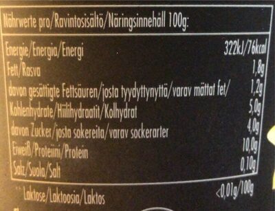 High Protein Vanilla Mousse - Ravintosisältö
