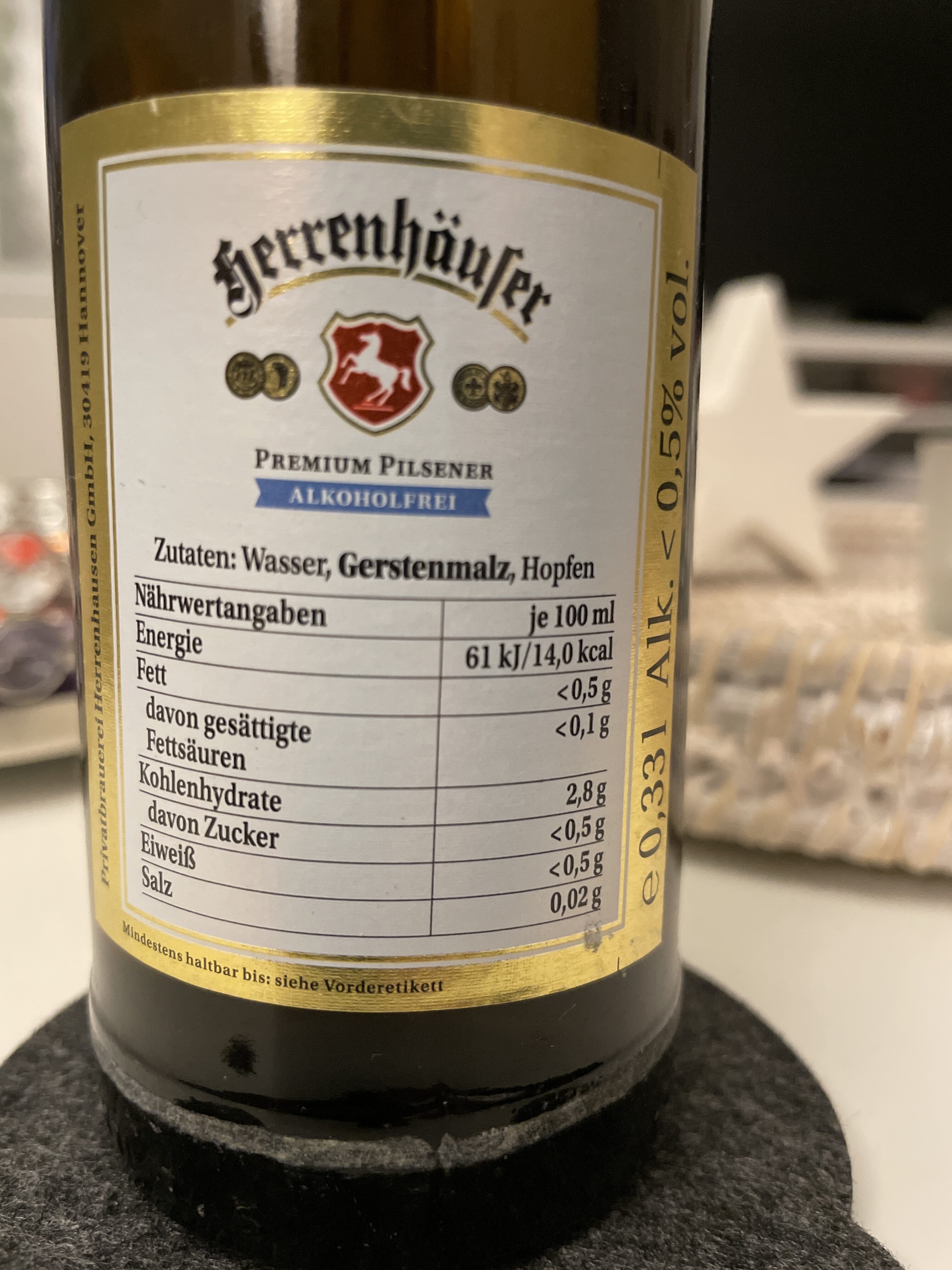 Premium Pilsener Alkoholfrei - Zutaten