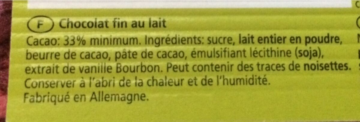 Confiserie de chocolat - Ingredients - fr