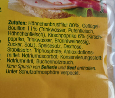 Hähnchenbrust Kirschpaprika - Ingrédients - de