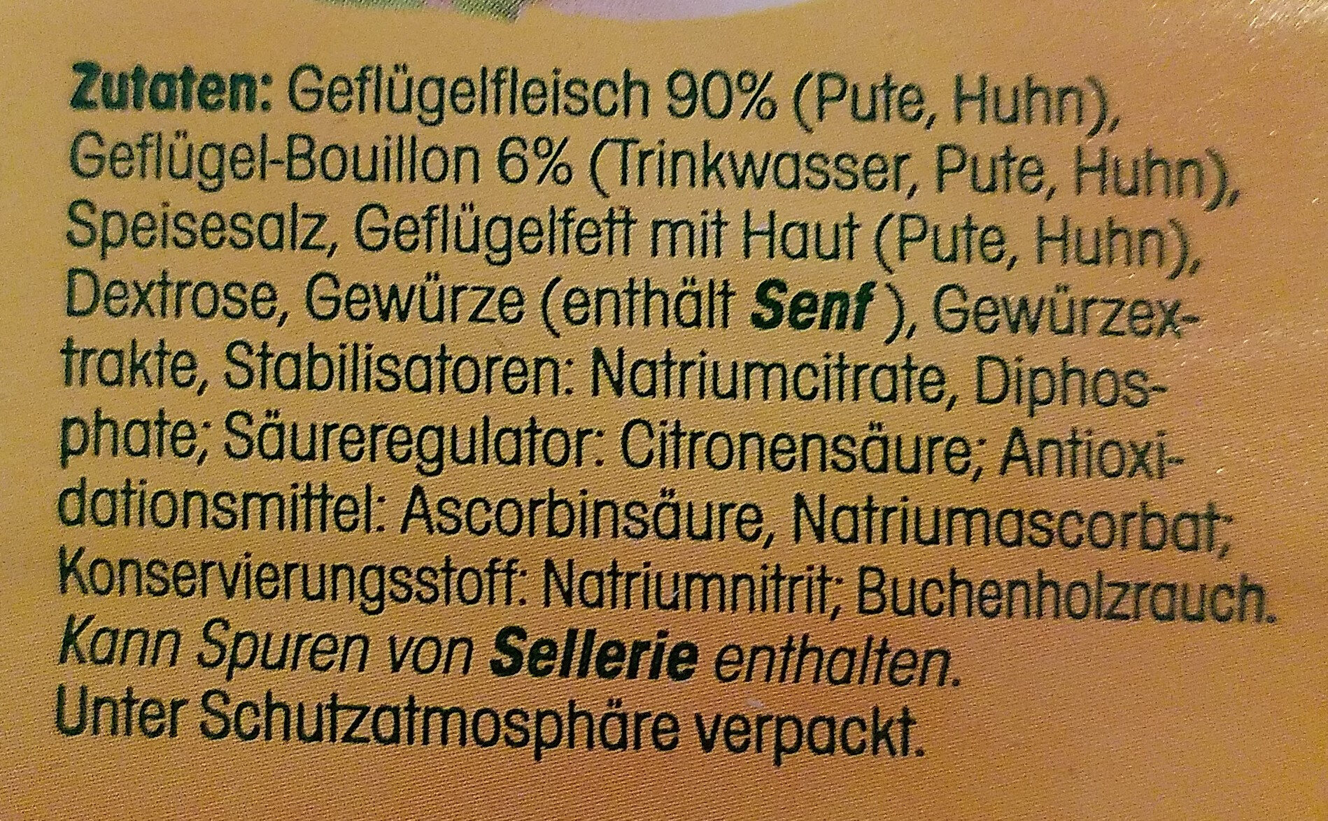 Gelfügel-Bierschinken - Ingrédients