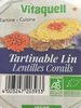 Tartinable Lin lentilles corails - Product