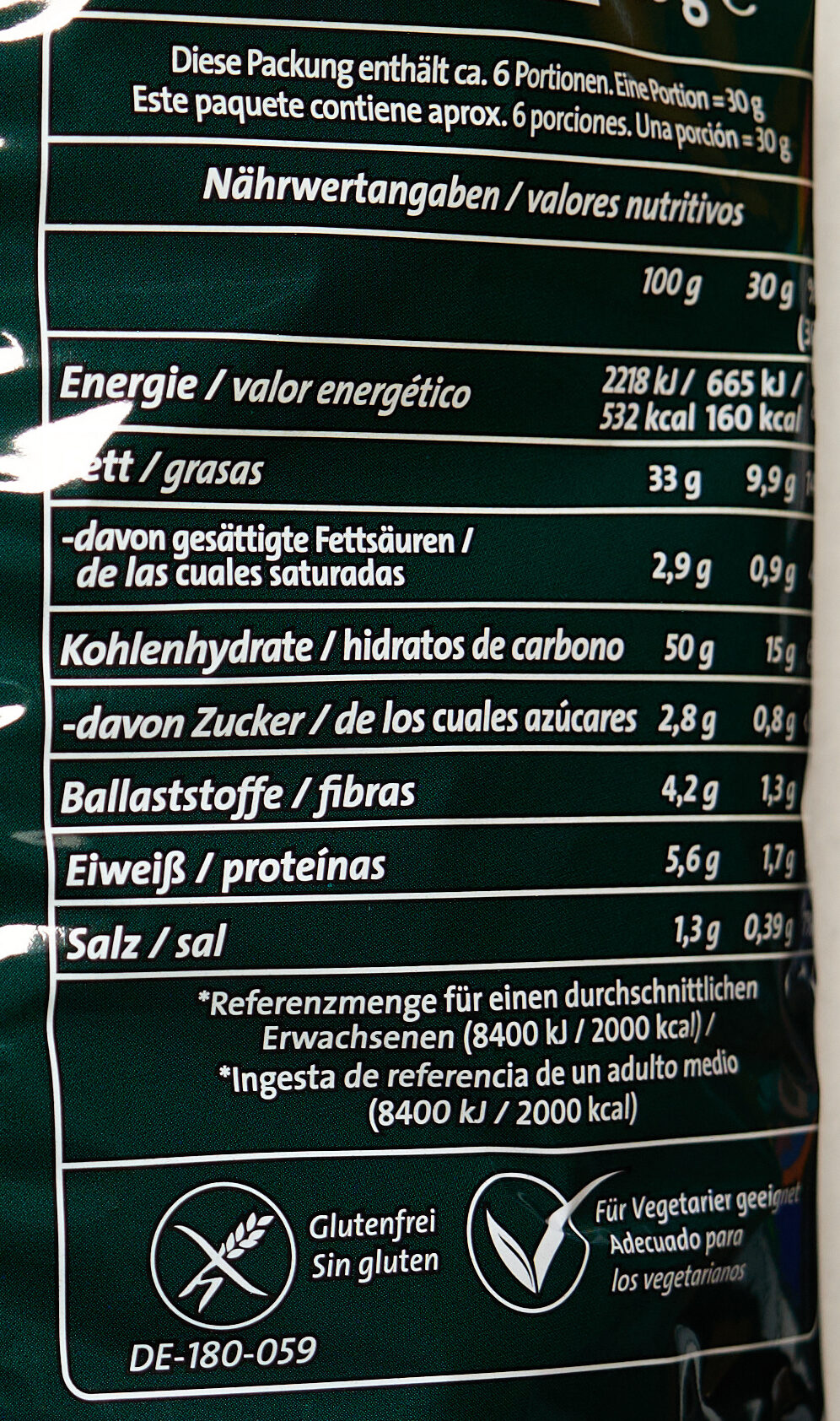 Chipsfrisch Oriental - Nutrition facts - de