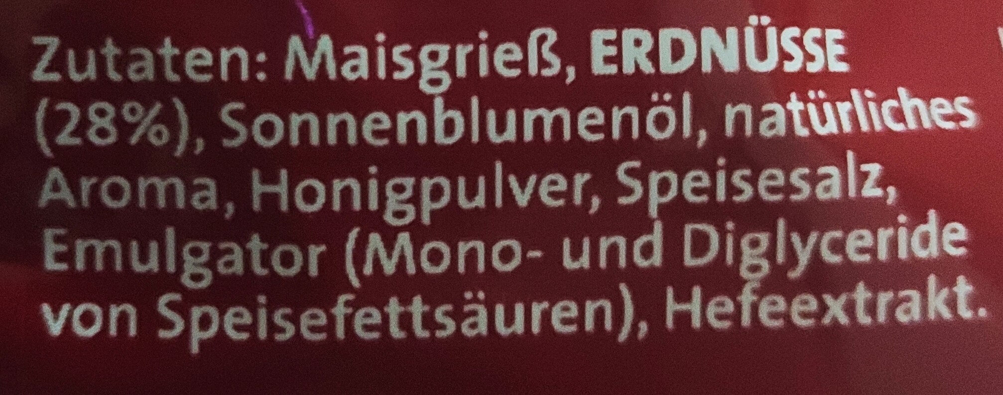 Erdnuss Flippies - Ingredients - de