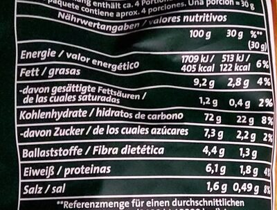 Ofen Chips - Tableau nutritionnel - de