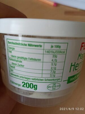 Magdeburger Heringssalat - Nutrition facts - de